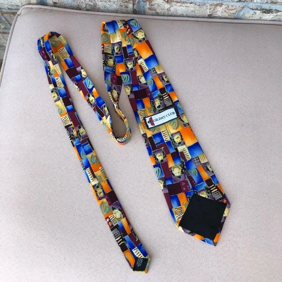 Gilda's Club Men's Silk Multicolor Classic Style Made in USA Tie - Picture 8 of 9